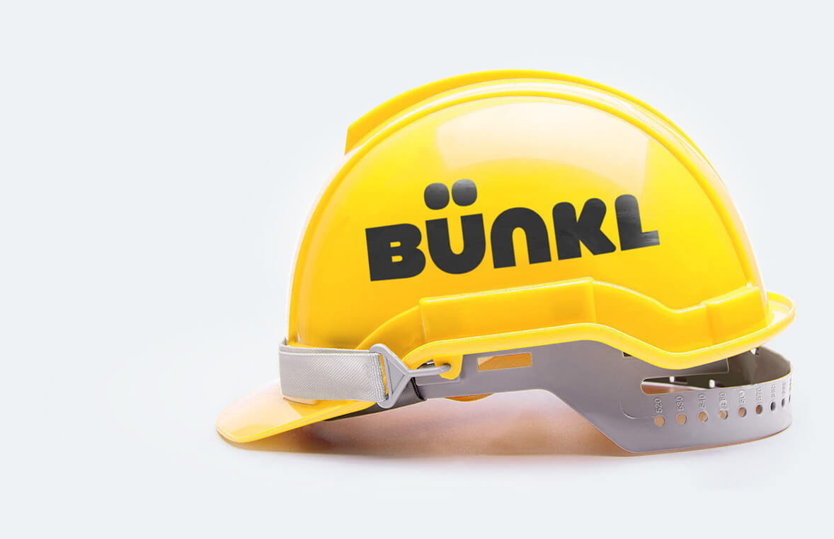 Casque de chantier-Bünkl entreprise BTP construction de bunker en France
