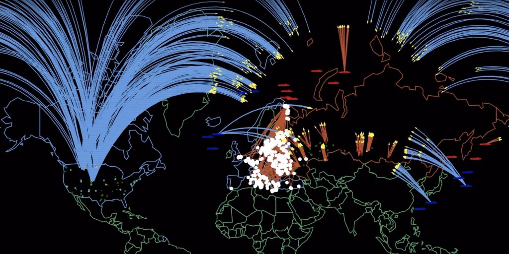 Simulation numérique d’une guerre nucléaire totale entre la Russie et les USA
