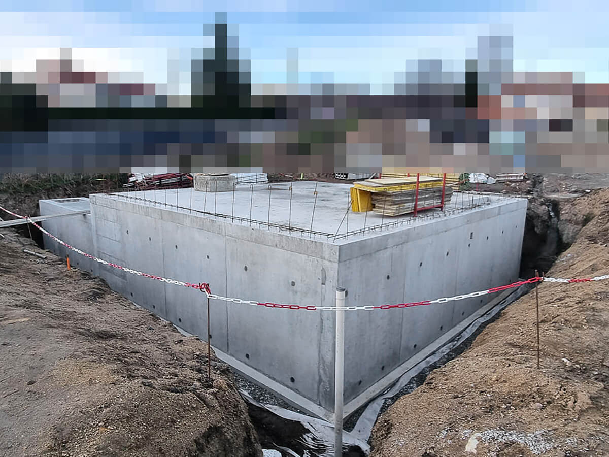 Chantier construction bunker antinucléaire en France