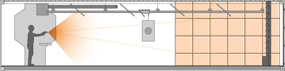 Stand de tir mobile à base de containers maritimes
